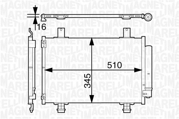 MAGNETI MARELLI Lauhdutin, ilmastointilaite 350203631000